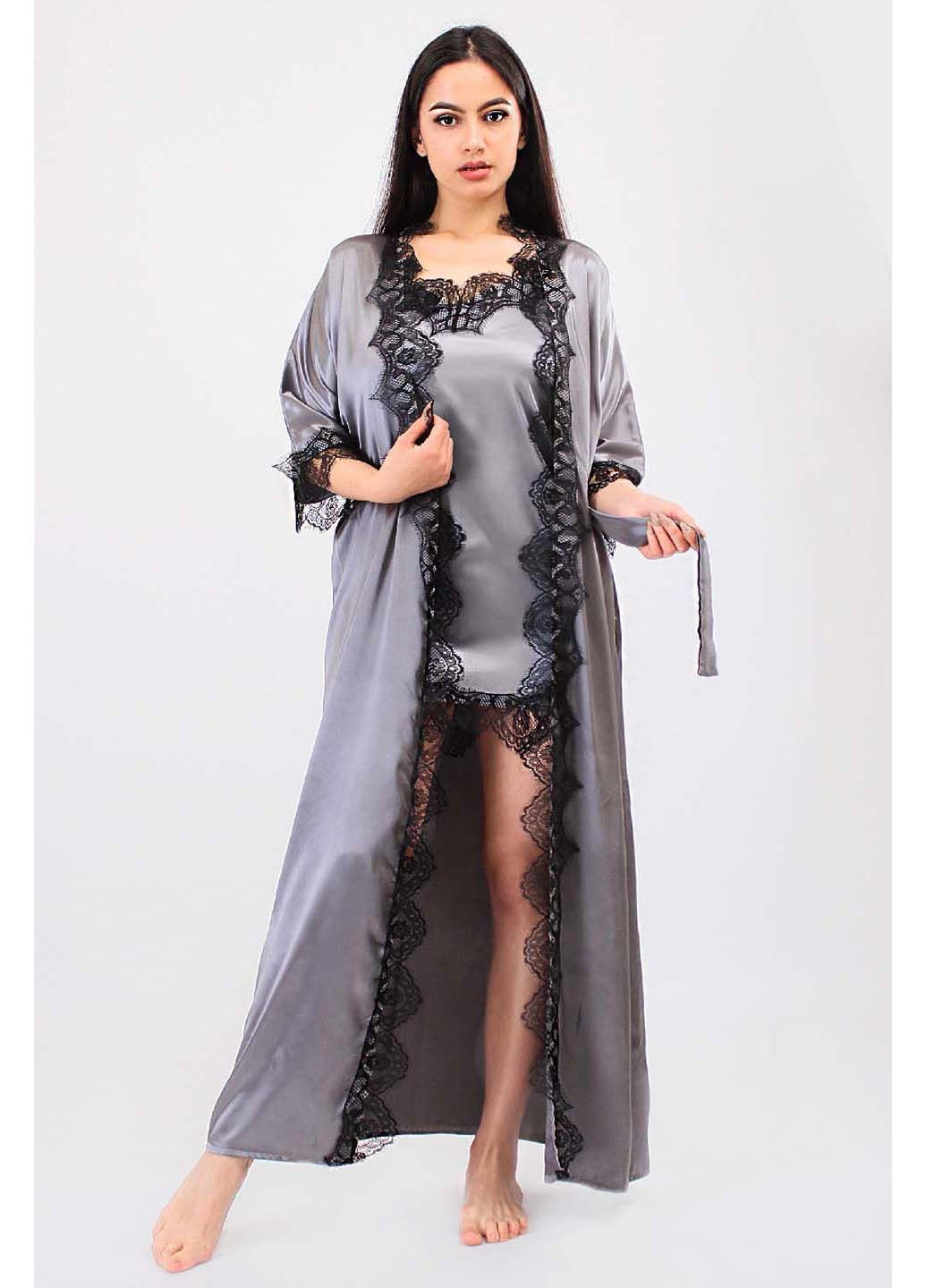 Комплект пеньюар та халат Ghazel (319820906)