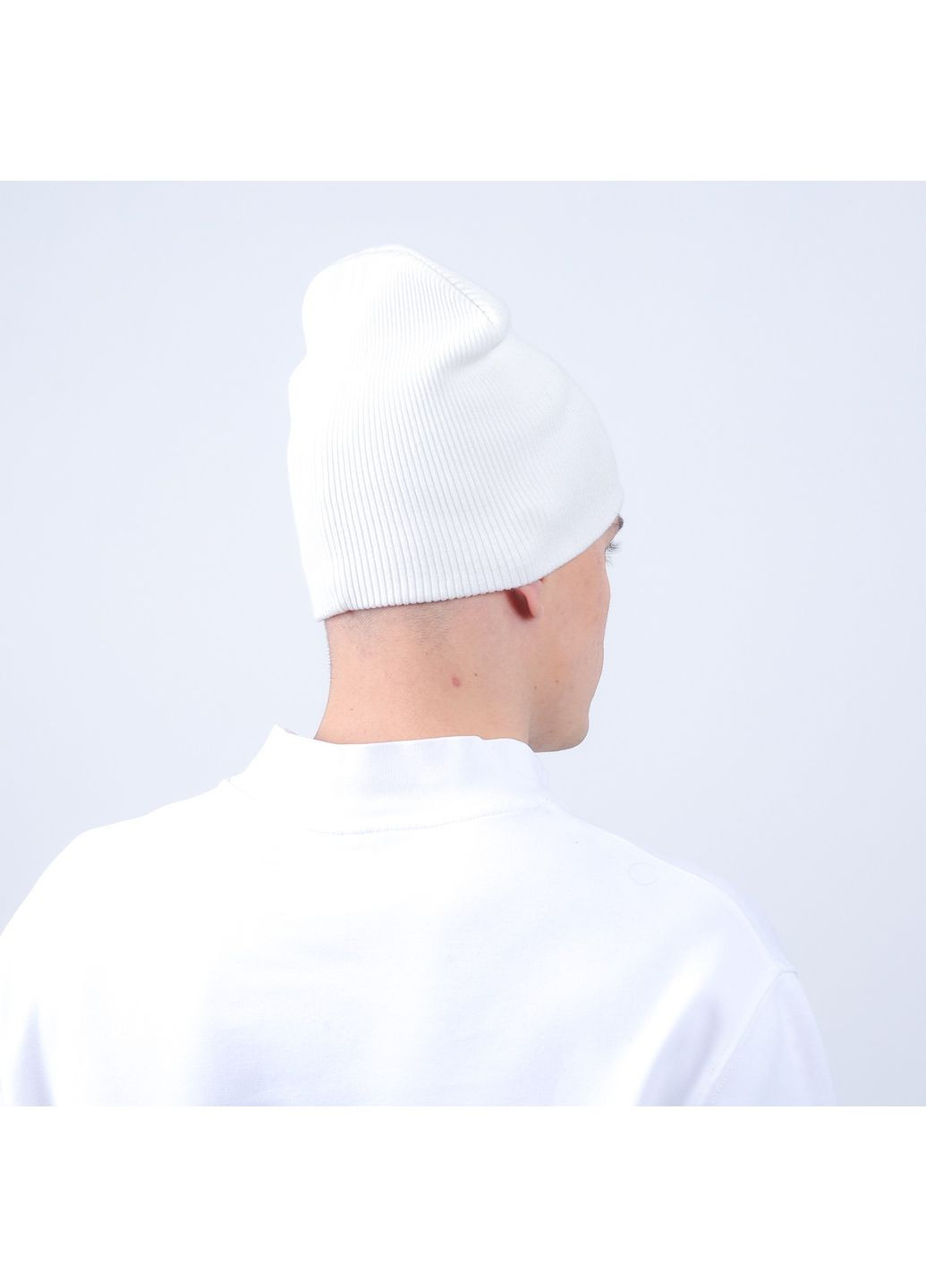 Шапка бини мужская вискоза молочная ЭЛИЗАР 584-372 LuckyLOOK 584-372М (362576580)