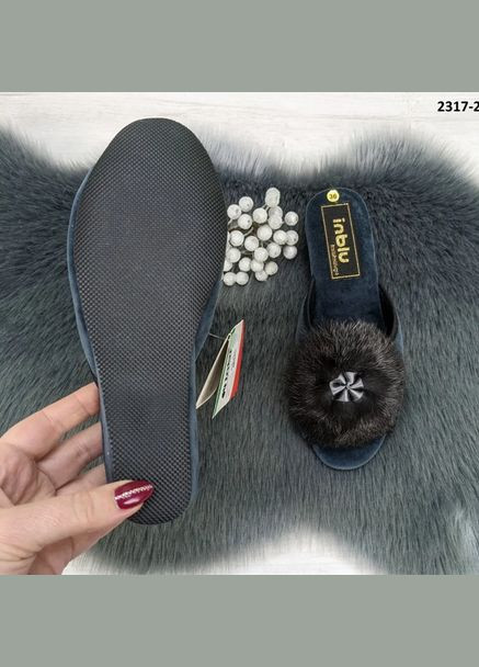 Тапочки жіночі на танкетці з відкритим носком Inblu (303397288)