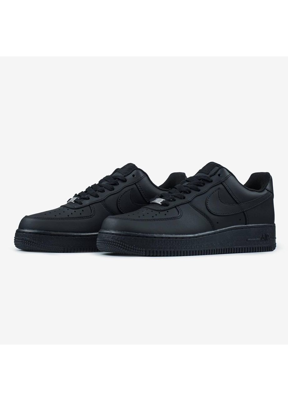 Женские кроссовки Nike Air Force 1 Low 07 Premium Black CW2288 Найк Аир Форс 1 чёрные демисезоны (369384097)