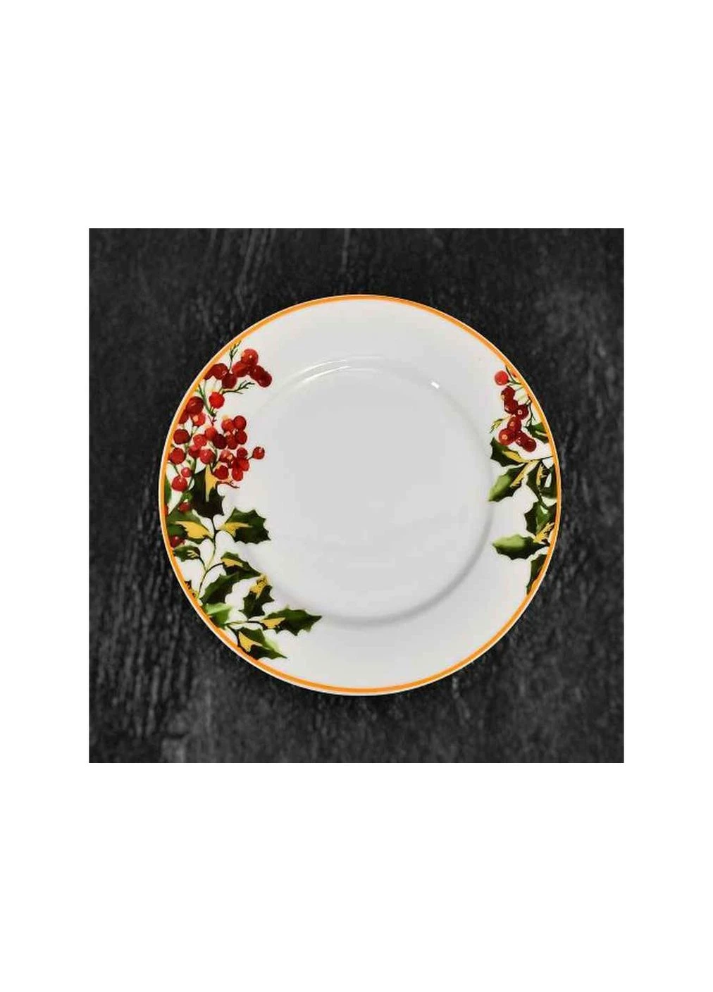 Тарілка 25.8см 10.5 4шт/уп Christmas winterberries HEN21141 ТМ STENSON No Brand (387327518)