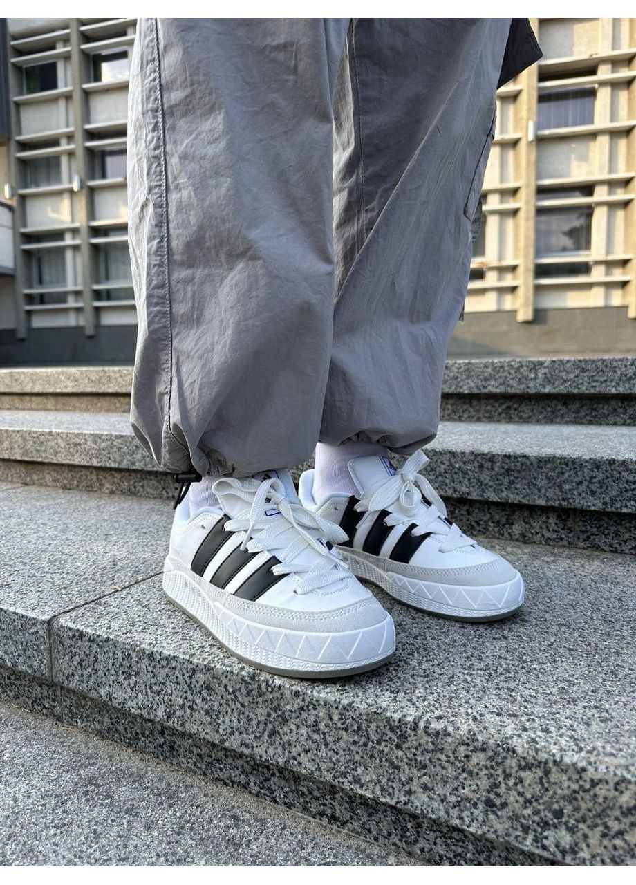 КРОСІВКИ ЖІНОЧІ ADIDAS ADIMATIC WHITE BLACK GREY АДІДАС АДІМАТІК No Brand сірі демісезони (367168259)