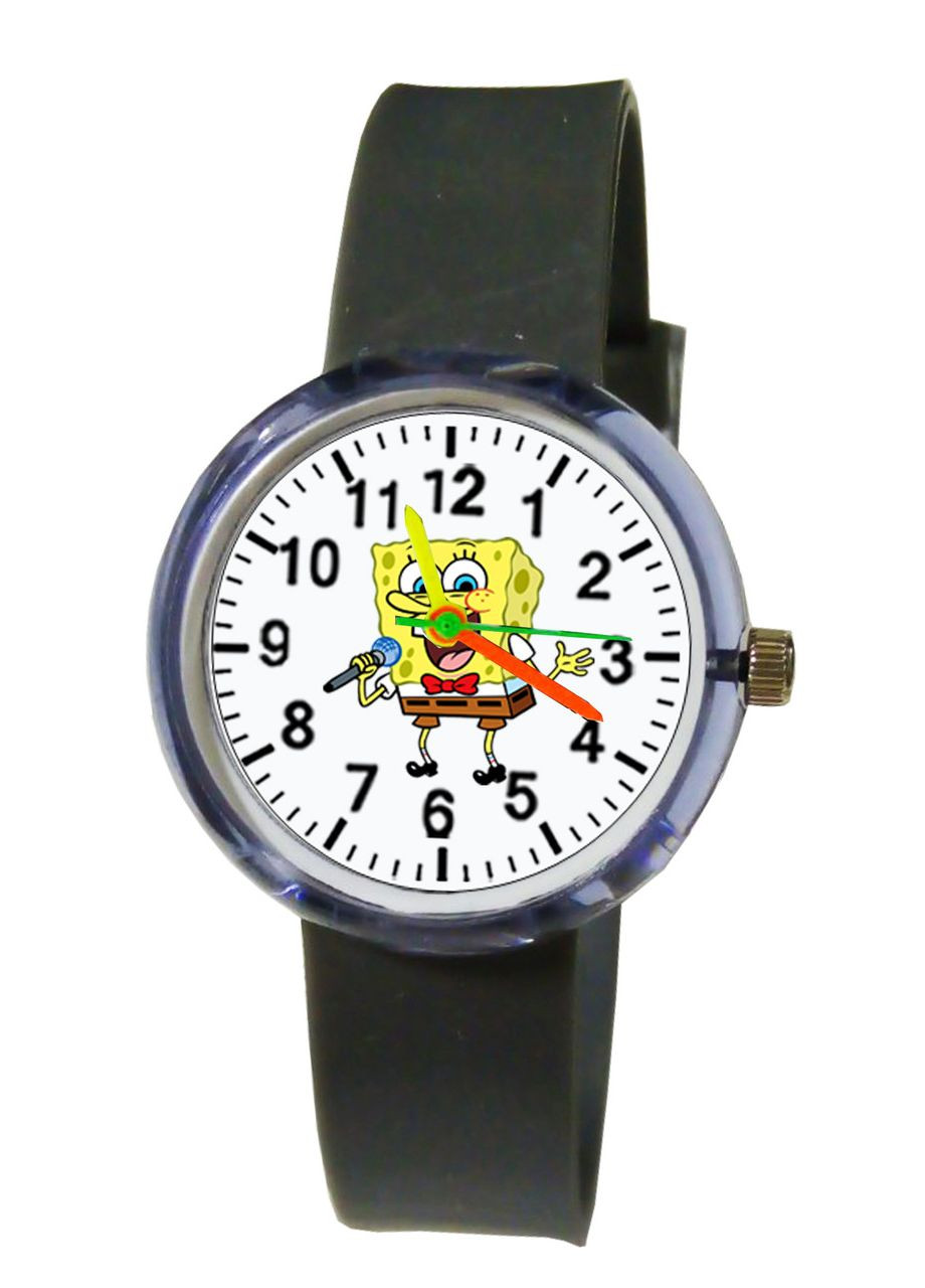 Часы детские наручные универсальные губка Боб серый NEWDAY (362413638)