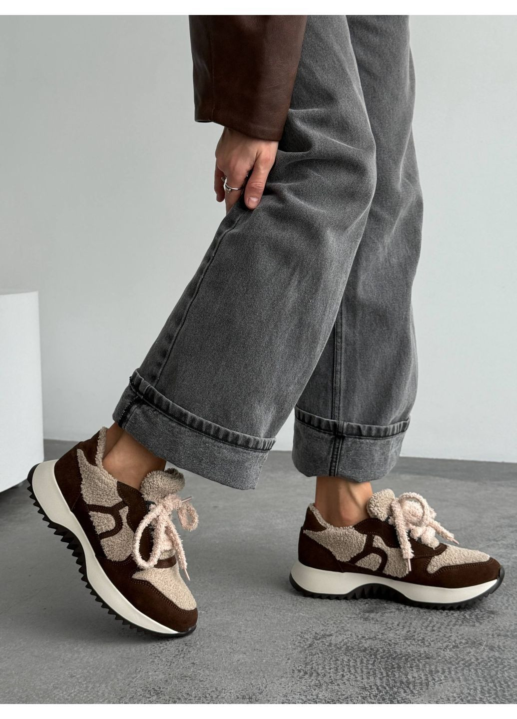 Зимові кросівки No Brand коричневі зими (369094604)