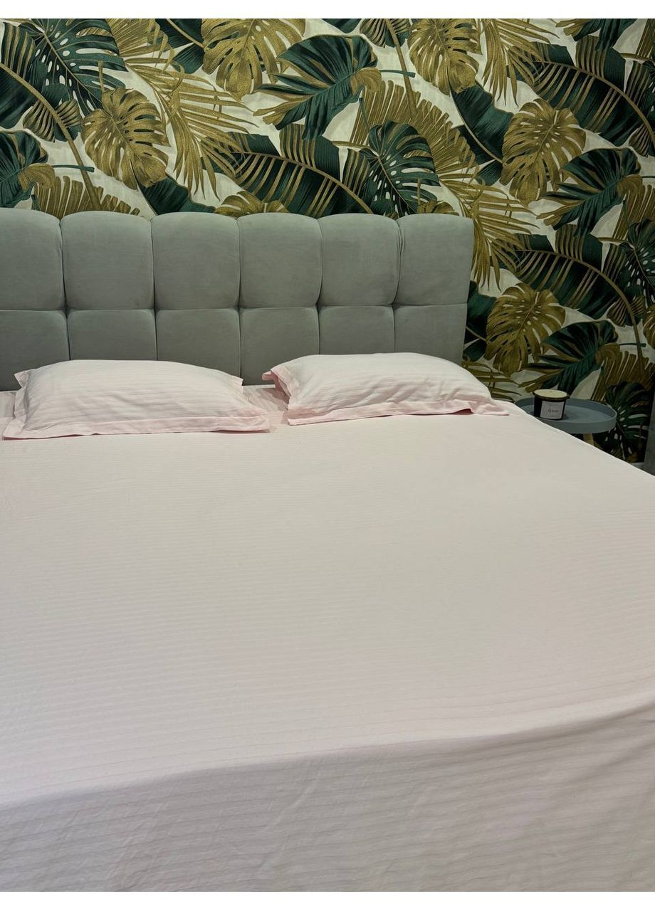 Комплект постільної білизни євро розмір No Brand беж страйп (370864758)