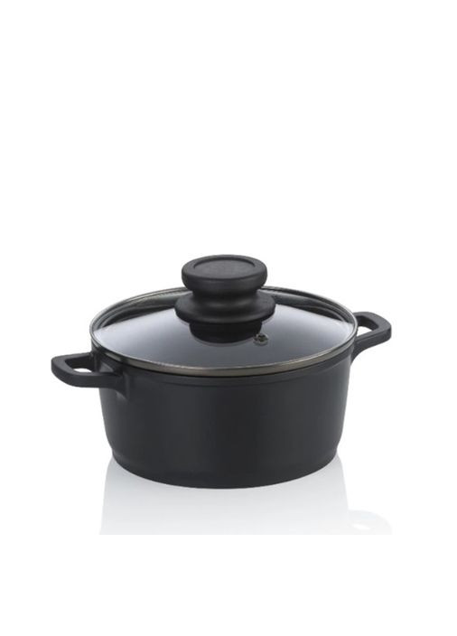 Кастрюля с крышкой Atura 15170 20 см 1.7 л черная Kela (349222127)