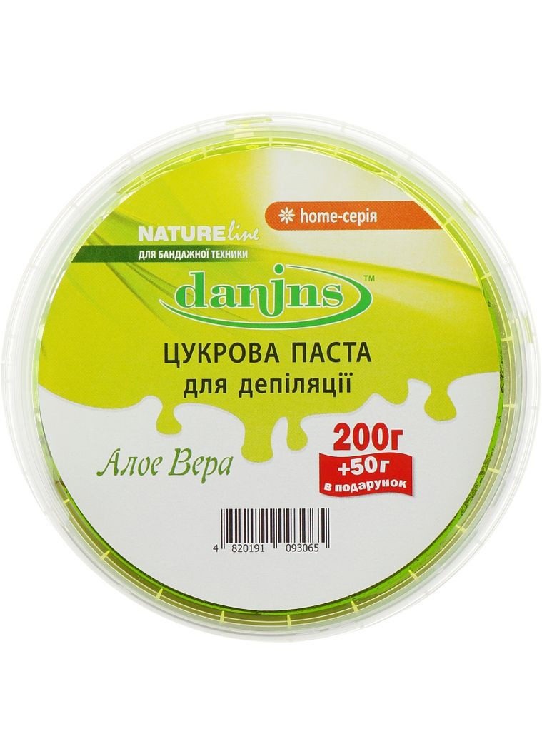 Сахарная паста для депиляции в домашних условиях "Алоэ вера" Home Sugar Paste Aloe Vera 500g (509321-55503) Danins (368623380)