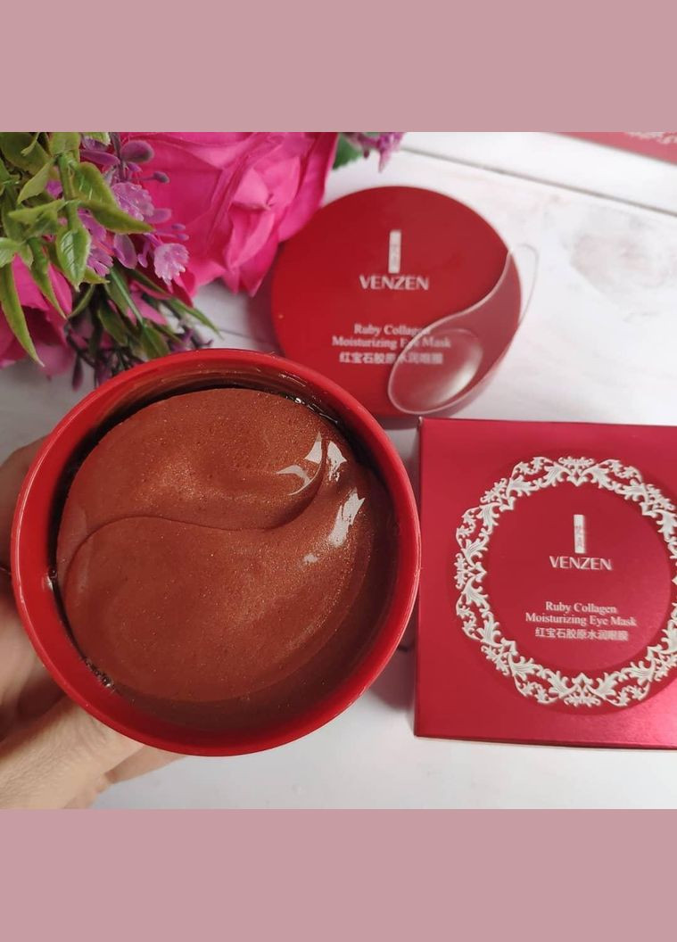 БЕЗ КОРОБКИ! Гідрогелеві патчі під очі з колагеном Ruby Collagen Moisturizing Eye Mask, 80 г/60 шт. Venzen (317169446)