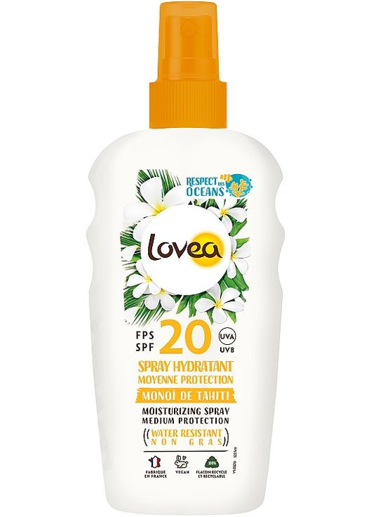 Зволожувальний сонцезахисний спрей SPF20 Monoi de Tahiti Moisturizing Spray SPF20 150ml (1051435-31338294) Lovea (368653753)