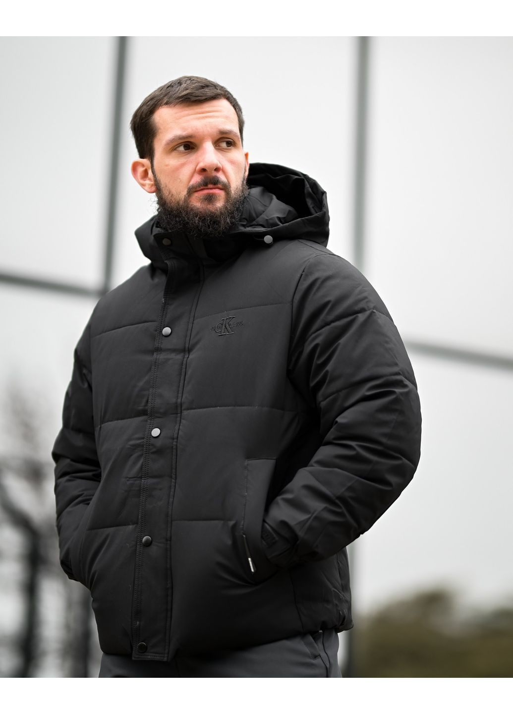 Чорна зимня чоловіча зимова куртка ck до -15 ° c чорна Freedom