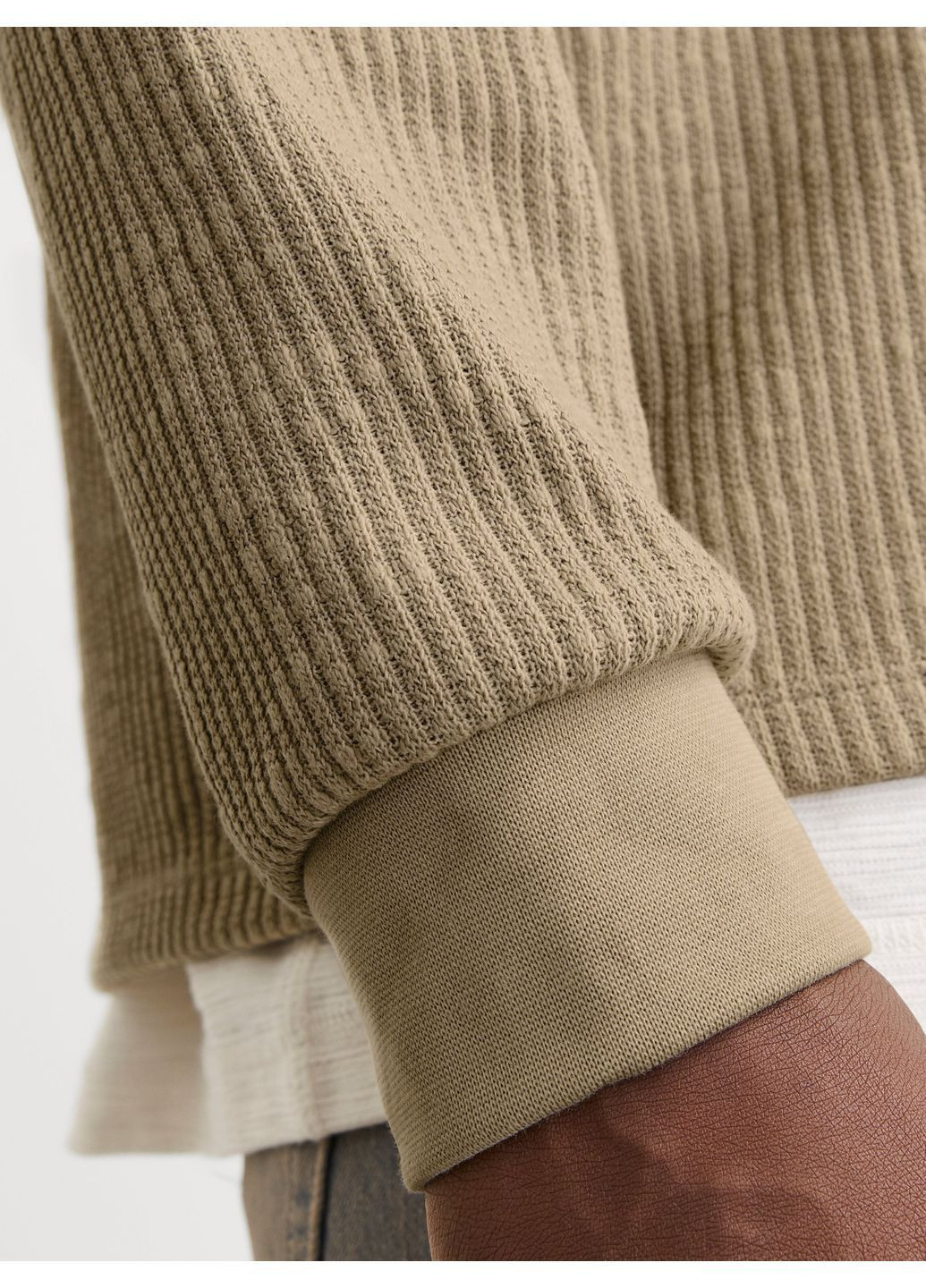 Бежевий пуловер демісезон,бежевий-сірий,jack&jones Jack & Jones