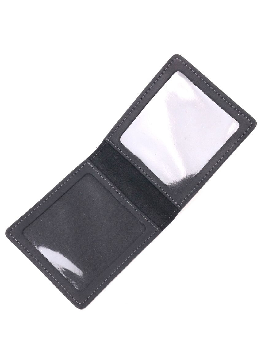 Добротна обкладинка з вінтажної шкіри для посвідчення учасника бойових дій Україна 16759 Чорна Grande Pelle (331913543)