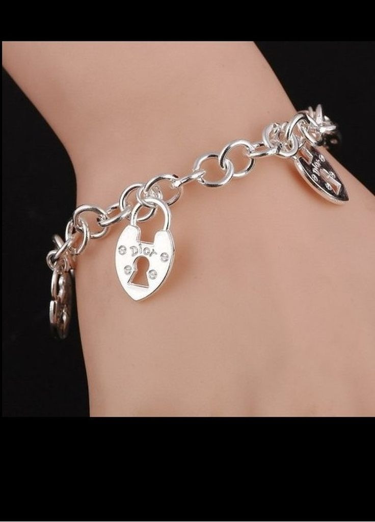 Посріблений браслет з підвісками замочки, 9963 No Brand (363116142)