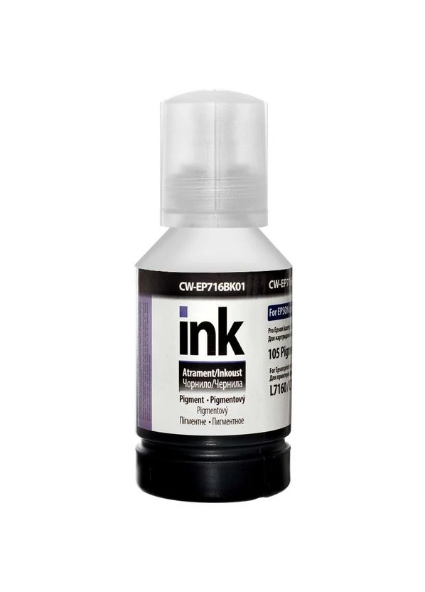 Чорнило Epson L-7160/7180 140 мл Black Pigment (CW-EP716BK01) Colorway (323100244)