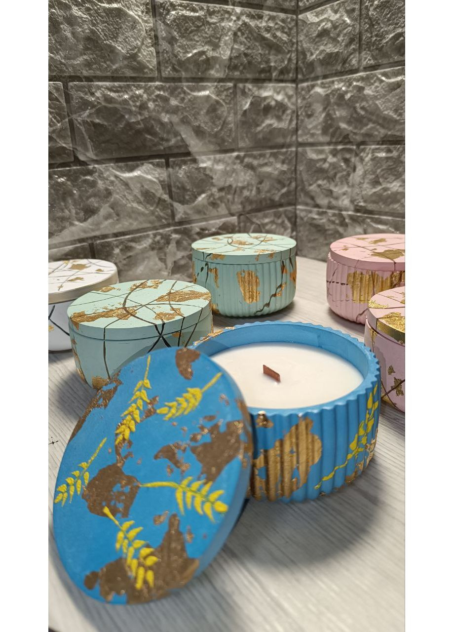 Свеча в кашпо ХХL с ароматом лемонграсса Hand Made (350316041)