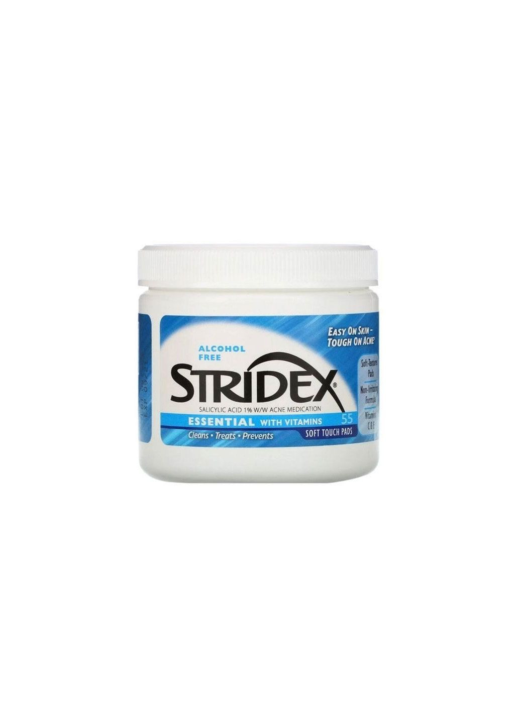 Салфетки для умывания одношаговое средство с витаминами от угрей 55 шт Stridex - (293488360)