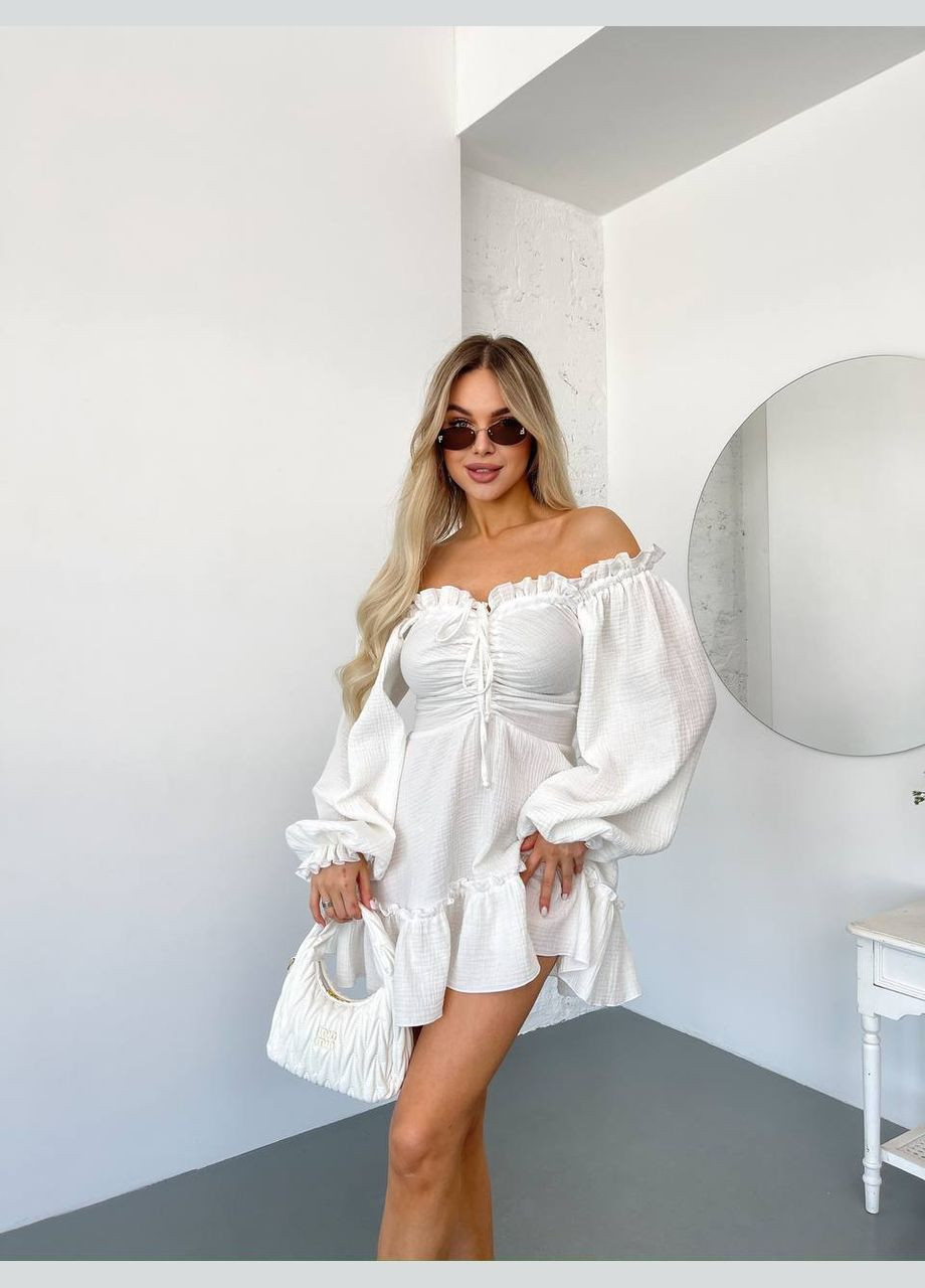 Білий повсякденний жіноча сукня FINO Mode однотонна