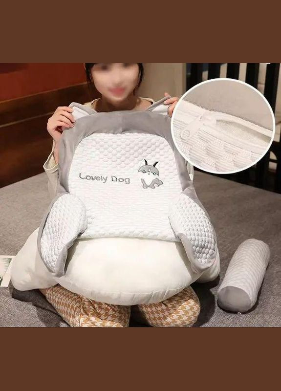 Мягкая игрушка-подушка под спину, Ортопедическая подушка для чтения с отдельной дополнительной подушкой. Fun Cat (324436729)