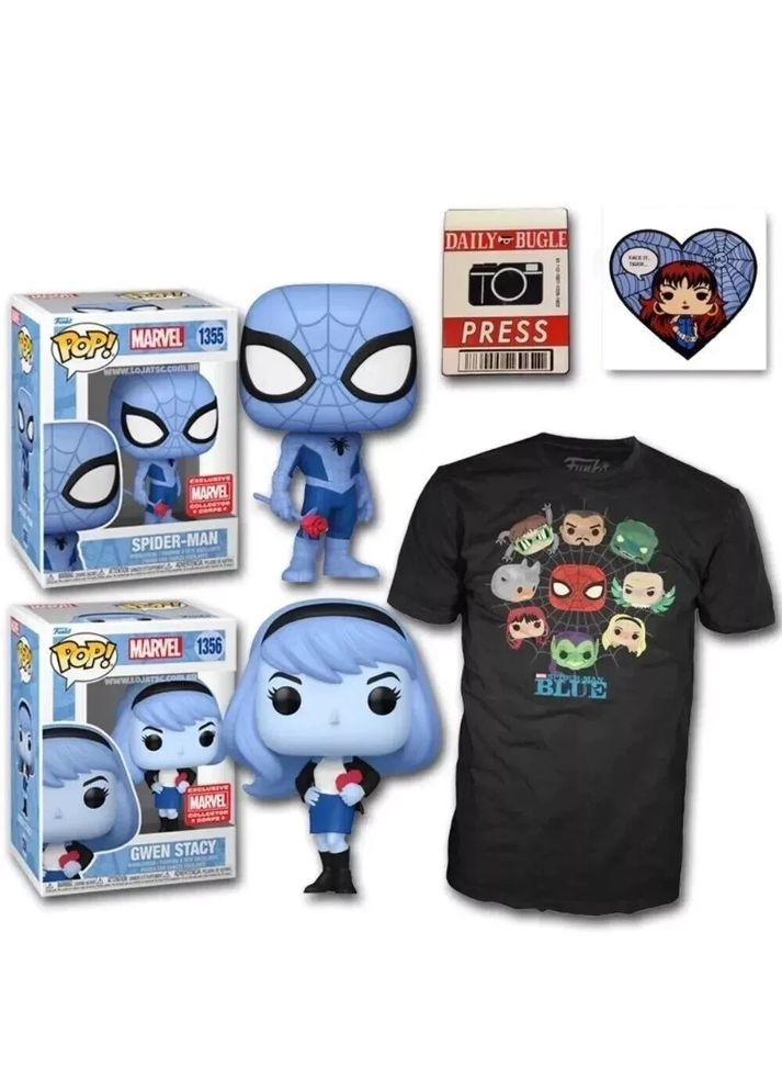 Коробка Фанко Поп Людина Павук Оригінал Pop Marvel Collector Corps Spider-Man Blue Box XL Funko (365251441)