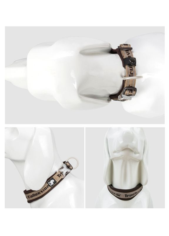 Ошейник для собак TLC50121, cветоотражающий для средних и больших пород собак, Коричневый M Truelove (299915418)