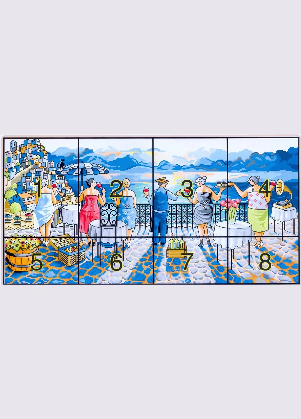 Набор для вышивания по нанесённой на канву схеме "Leisure life 2". AIDA 14CT printed 59*33 см Joy Sunday (313613564)