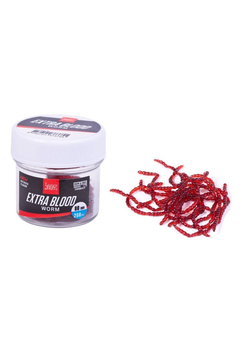 Мотыль силиконовый Extra Blood Worm (разм.XL) * 160 Lucky John (365829754)