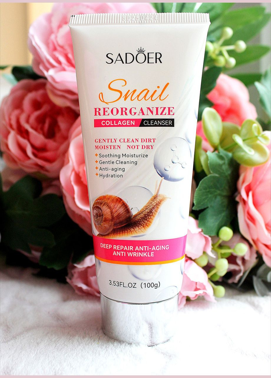 Пенка для лица с коллагеном и экстрактом слизи улиткиSadoer Snail Reorganize Collagen Foam SADOER (307163724)