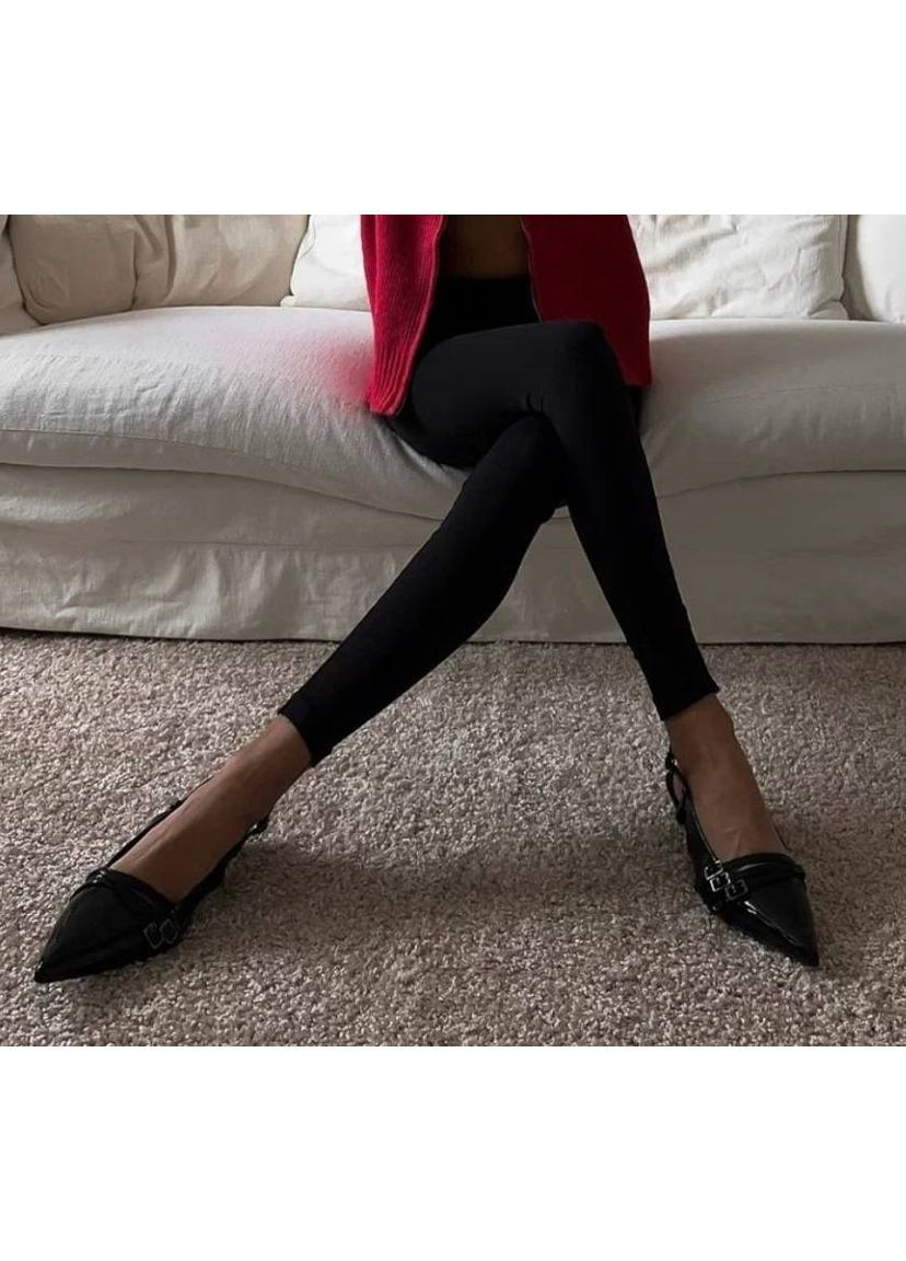 🖤Безшовні леггінси рубчик На флісі 🖤 No Brand (365696437)