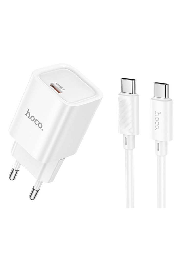 Мережевий Зарядний Пристрій C148A 1USB-C PD/QC 30W+Type-C to Type-C Hoco (372466380)