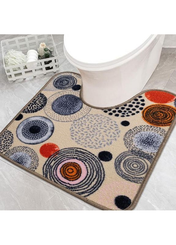 Набір килимків у ванну кімнату та туалет Taba 309-2 50х80 та 57х60 см бежевий No Brand (364969175)