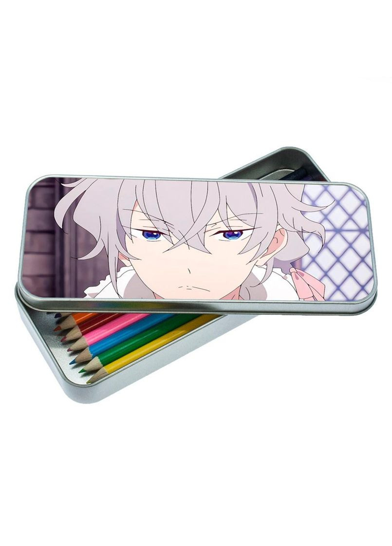 Пенал шкільний для хлопчика та дівчинки металевий Аніме Казка про цукрове яблуко #002 7*18 см Silver No Brand (309160427)