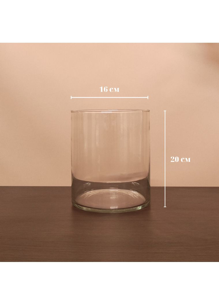 Ваза h 20 см, Діаметром 15 см, колба Liliya Flowers (366026655)