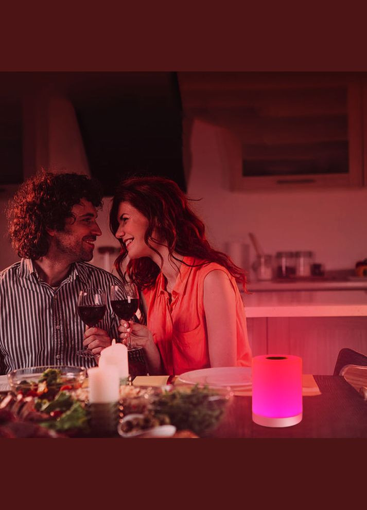 Сенсорний світильник із регульованою яскравістю і RGB-підсвіткою GRL025 Нічник Touch Dimmable Table Lamp VHG (338221104)