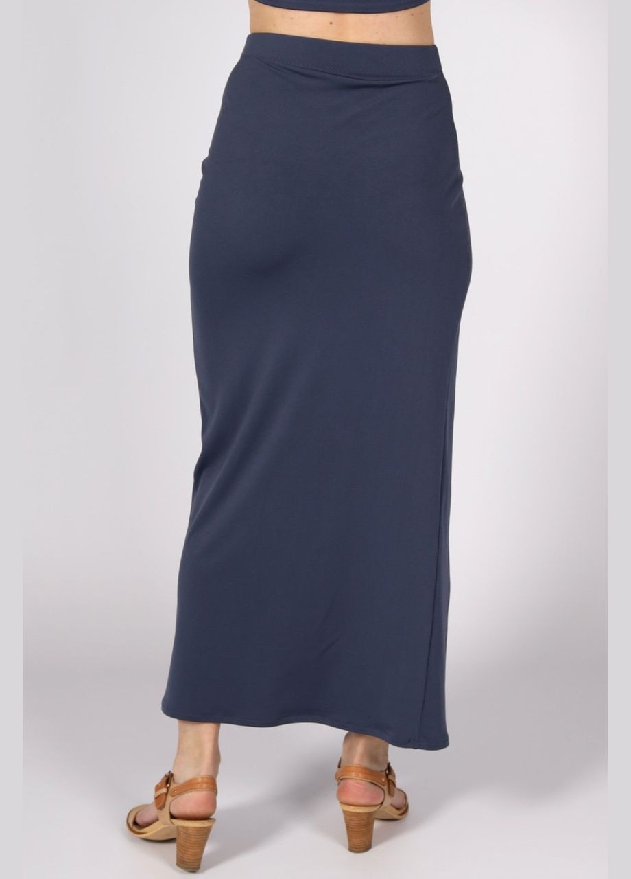 Жіноча трикотажна спідниця максі із розрізом на правій нозі, однотонна. Червона No Brand (321964552)