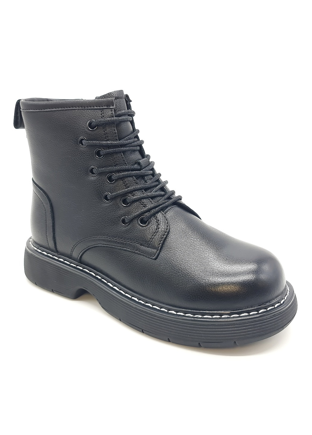 Жіночі черевики на овчині чорні шкіряні BV-15-13 23 см (р) Boss Victori (259299604)