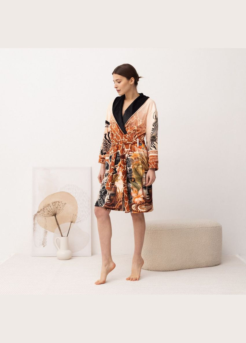 Халат женский из плюшевого велюра эксклюзивный Wild Africa 18355 L-XL FlexDress (336766969)