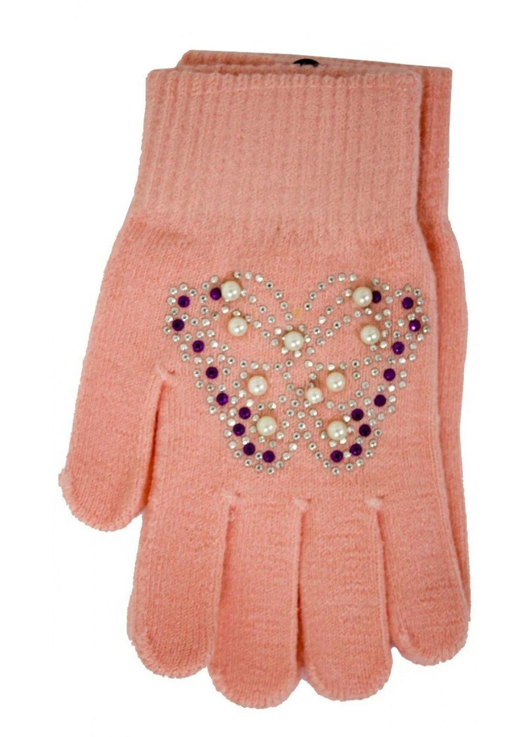 Перчатки детские вязаные розовые 5660-6 BR-S (362556292)