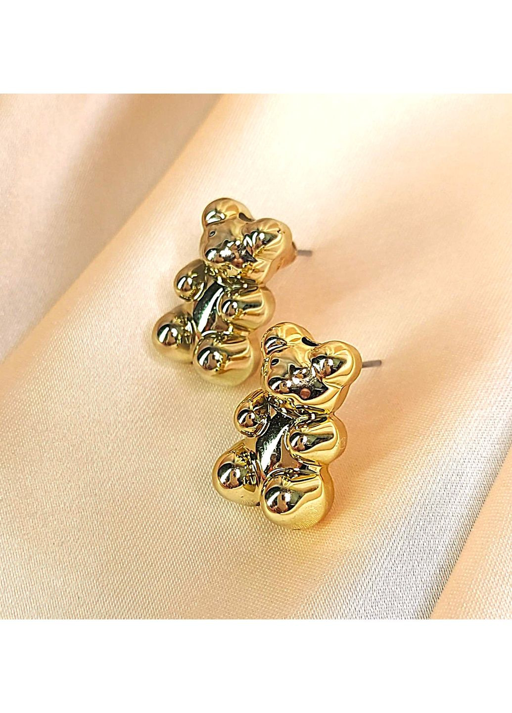 Сережки Ведмедики біжутерія на кожен день No Brand (349812707)