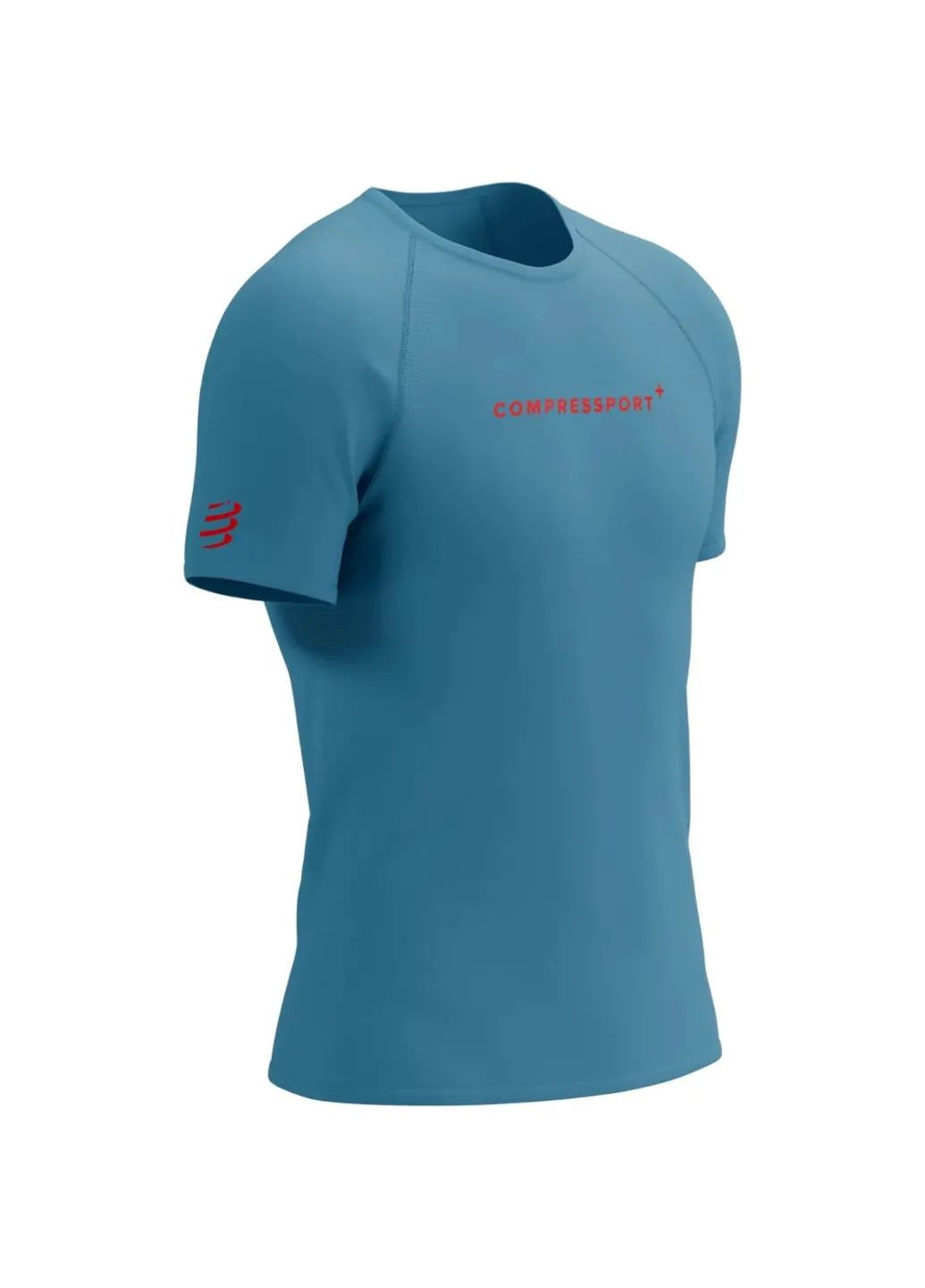 Синя футболка performance ss logo tshirt mns Compressport