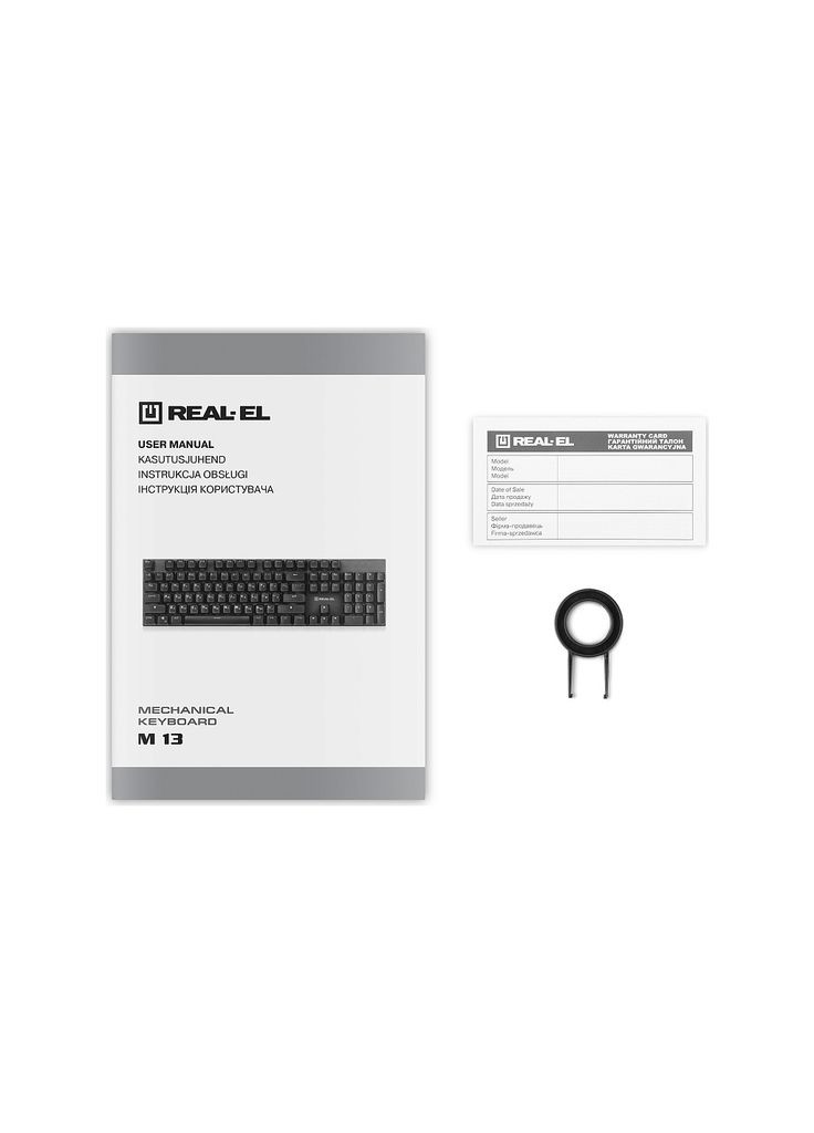 Клавіатура M 13 Grey Real-El (280941143)