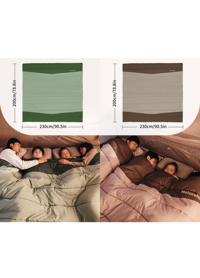 Спальний мішок двомісний CNK2300019, коричневий (A-034575) Naturehike (363189754)