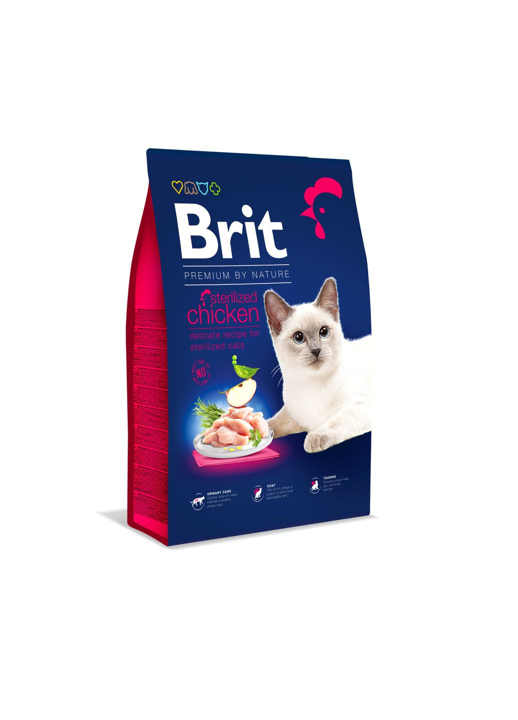 Сухой корм для стерилизованных котов by Nature Cat Sterilised с курицей 8 кг (8595602553235) Brit Premium (279568650)