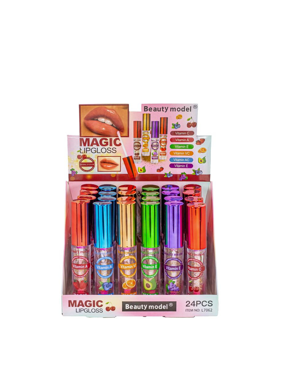 Набор блесков для губ Beauty Model Lipgloss L7062 (6 штук) Magis (302728147)