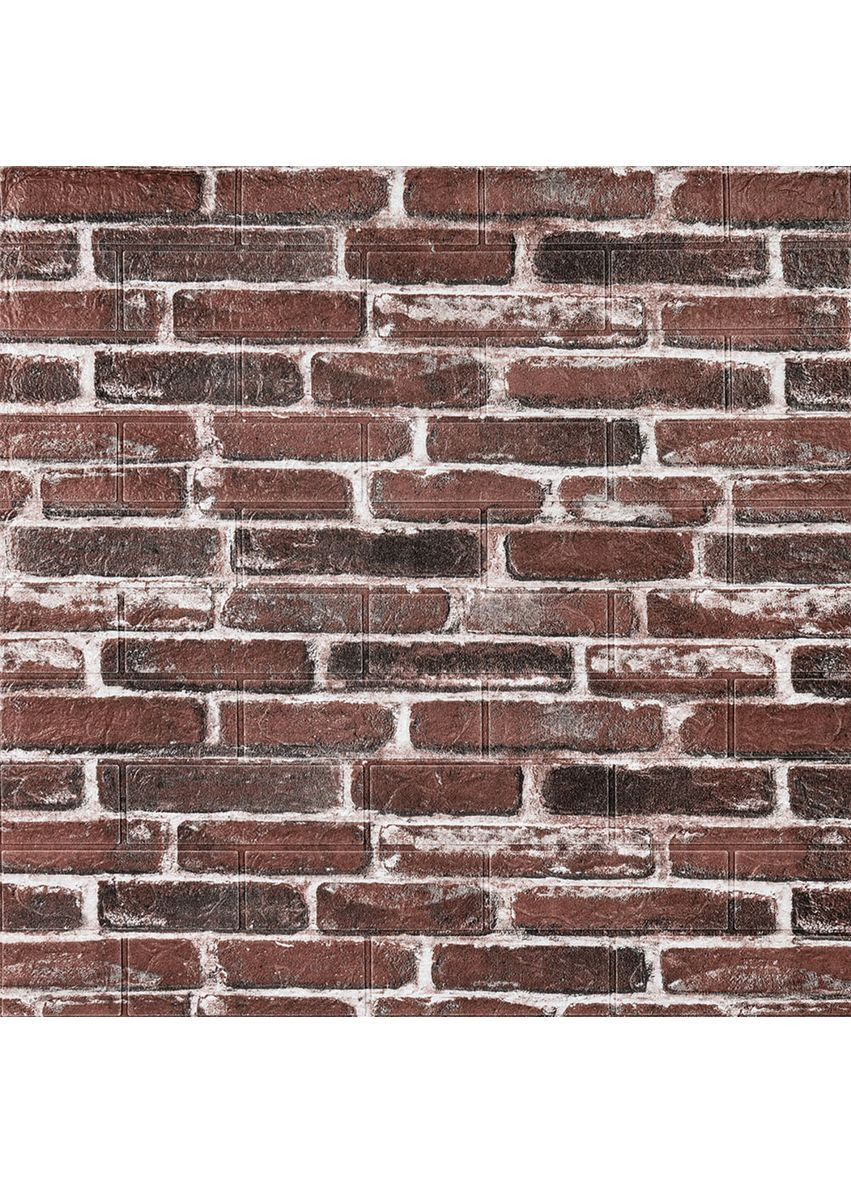 Самоклеюча 3D панель 700х770х3мм Червона Катеринославська цегла (43-3) StickerWall-SW-00001164 Sticker Wall (369166082)