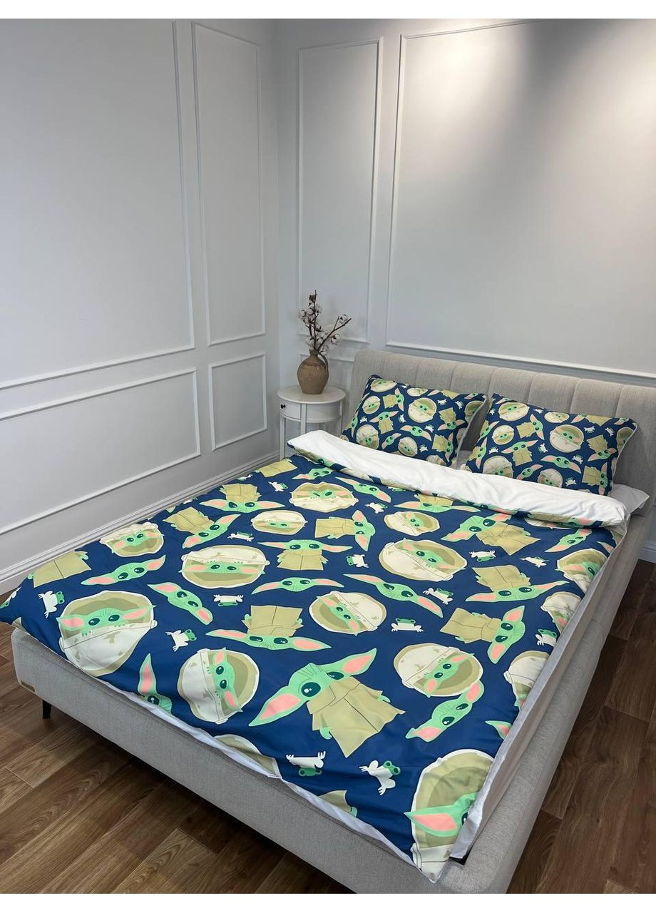 Полуторный комплект постельного белья из микросатина Йода (Yoda) Україна ТД (369657031)