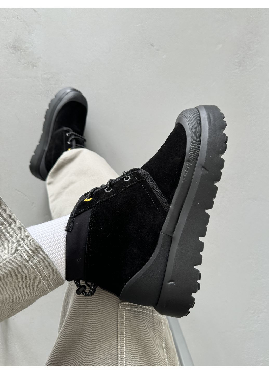 Чорні Осінні кросівки чоловічі і жіночі UGG Neumel Hybrid Black | Угі Неймель Гібрид