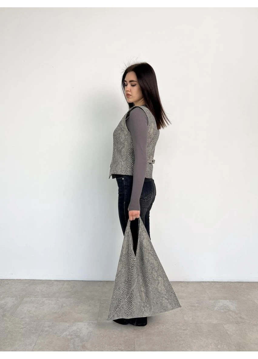 Женская сумка шоппер Python серая Art Knit (386253314)