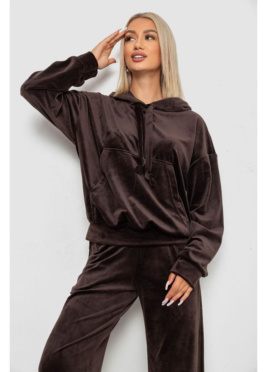 Спортивный костюм женский велюровый свободного кроя Ager 241R2001-20 (357234627)