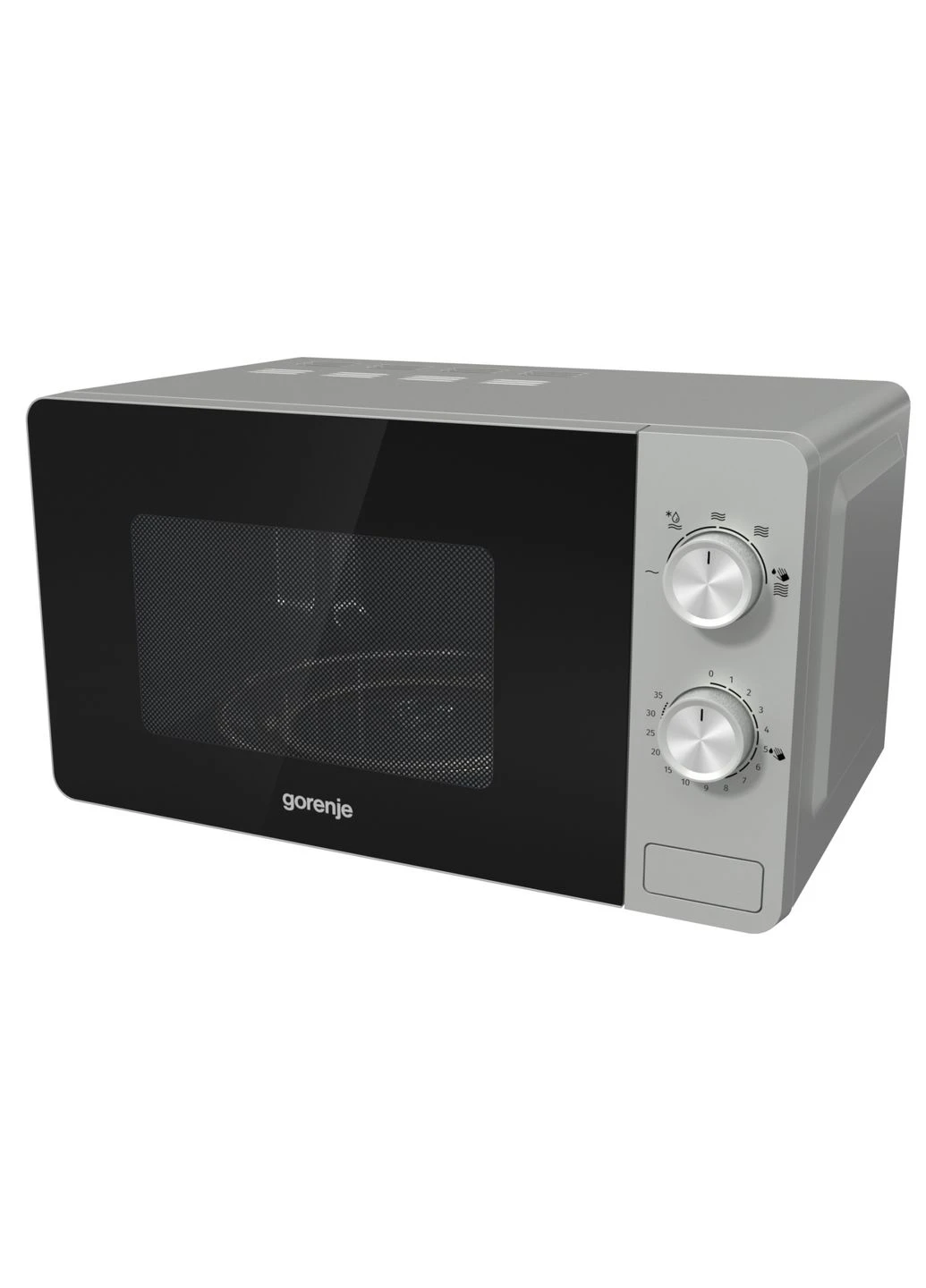 Мікрохвильова піч 20 л 800 Вт Срібляста Gorenje (386707210)