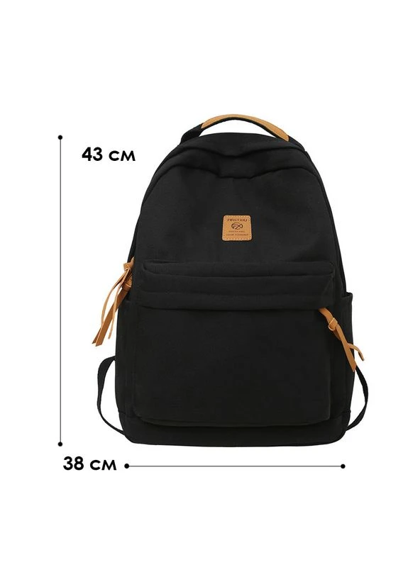 Підлітковий рюкзак 20L 42х38х12 см з кишенею для ноутбука 15.6 81227 Black Lesko (350349373)
